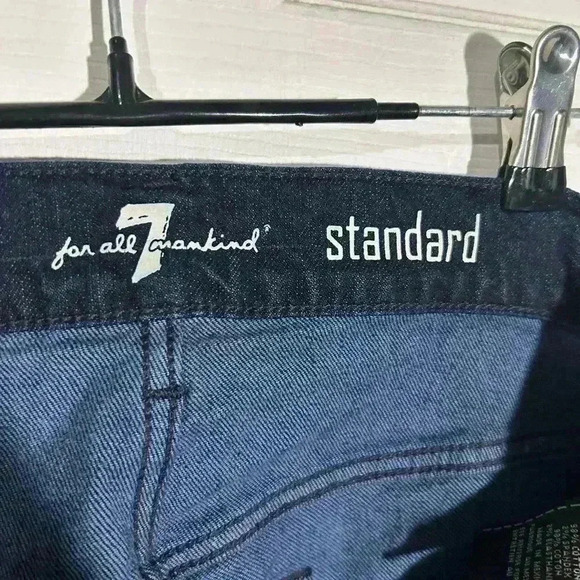 7 For All Mankind Standard Fit Straight Leg Jeans Dark Wash Denim size 28. Tall - Picture 6 of 12